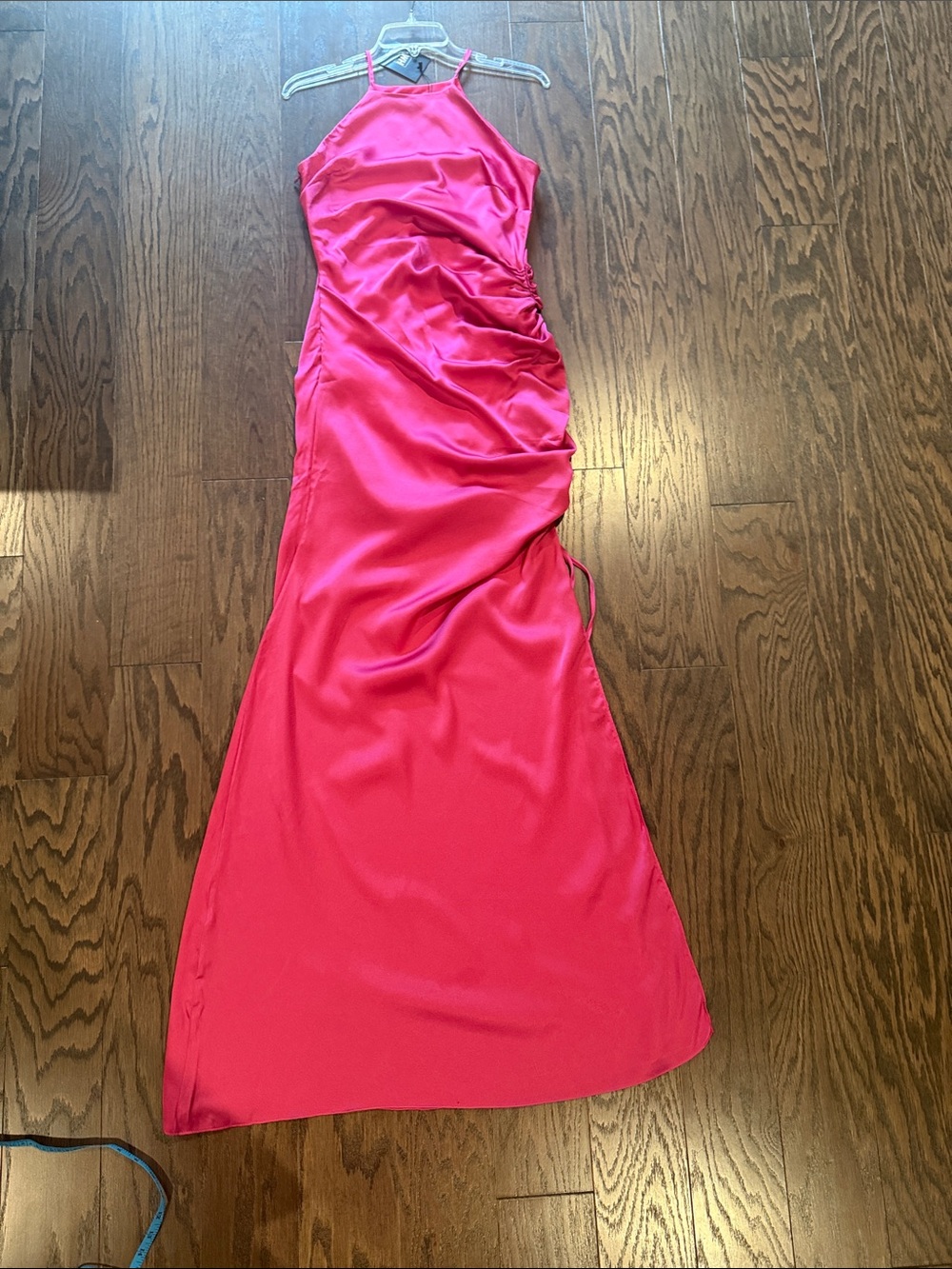Trendyol Hot Pink satin  Halter Dress